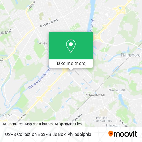 Mapa de USPS Collection Box - Blue Box