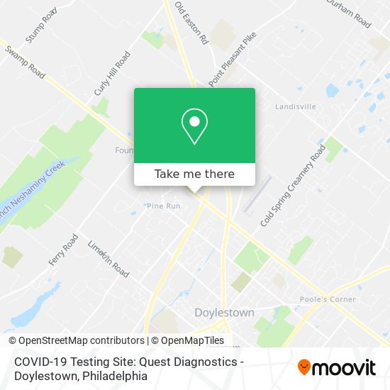 COVID-19 Testing Site: Quest Diagnostics - Doylestown map