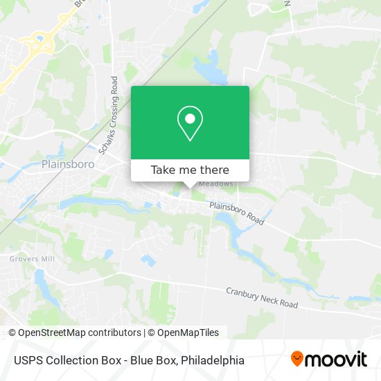 Mapa de USPS Collection Box - Blue Box