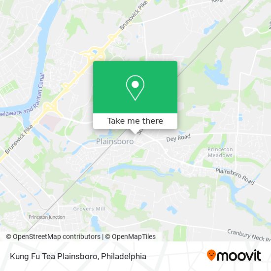 Kung Fu Tea Plainsboro map