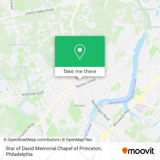 Star of David Memorial Chapel of Princeton map