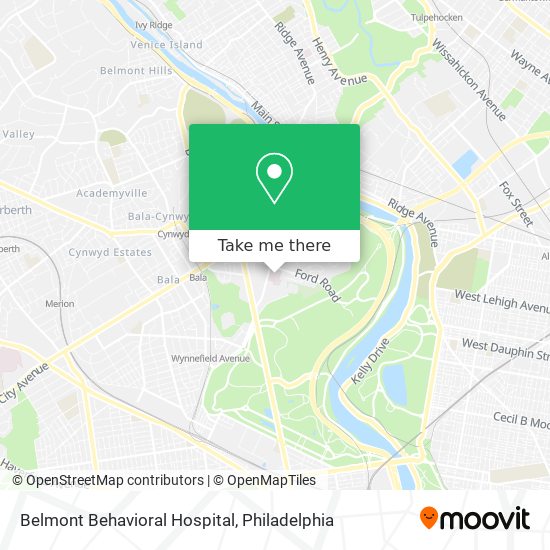 Belmont Behavioral Hospital map