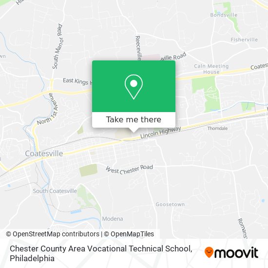Chester County Area Vocational Technical School map