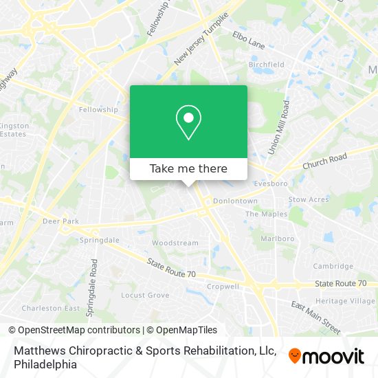 Matthews Chiropractic & Sports Rehabilitation, Llc map