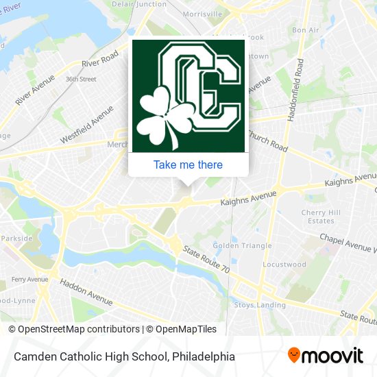 Camden Catholic High School map