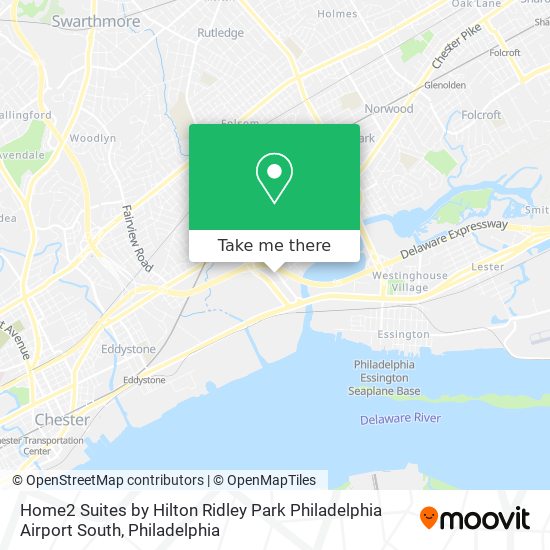 Mapa de Home2 Suites by Hilton Ridley Park Philadelphia Airport South