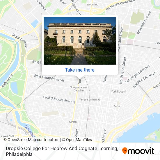 Dropsie College For Hebrew And Cognate Learning map