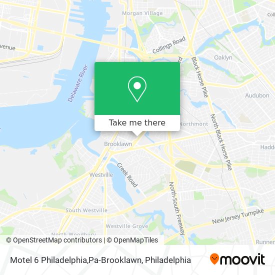 Mapa de Motel 6 Philadelphia,Pa-Brooklawn