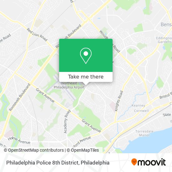 Mapa de Philadelphia Police 8th District
