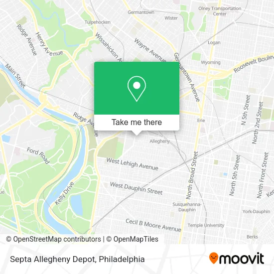 Septa Allegheny Depot map