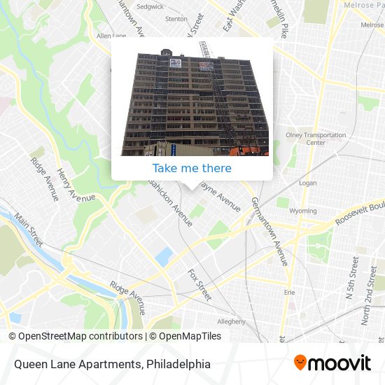 Queen Lane Apartments map