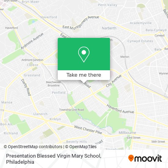 Presentation Blessed Virgin Mary School map