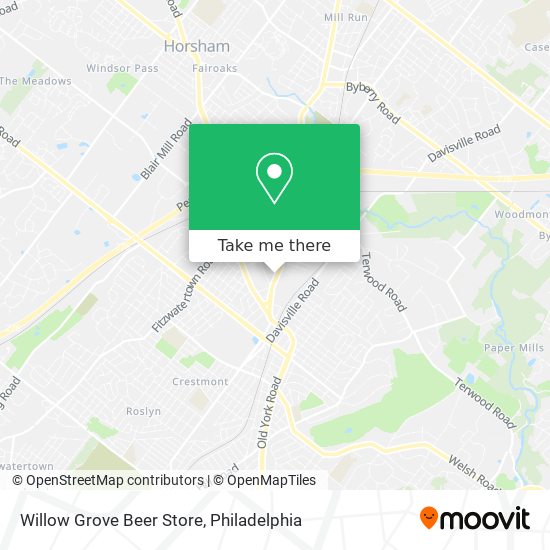 Willow Grove Beer Store map