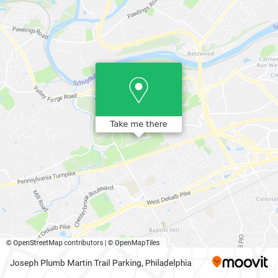 Joseph Plumb Martin Trail Parking map