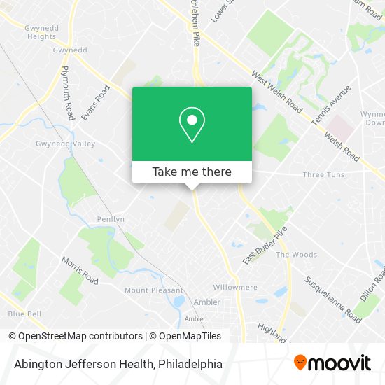 Mapa de Abington Jefferson Health