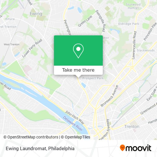 Ewing Laundromat map