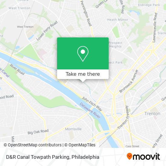 D&R Canal Towpath Parking map
