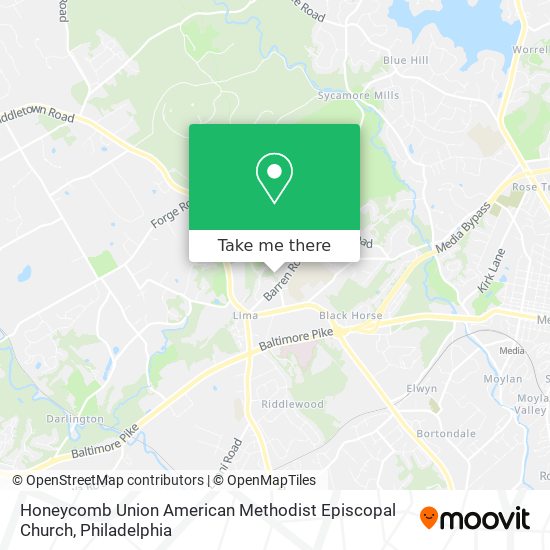 Honeycomb Union American Methodist Episcopal Church map