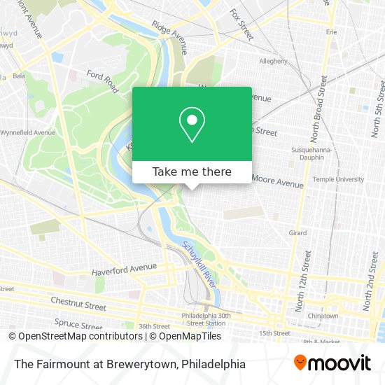 The Fairmount at Brewerytown map