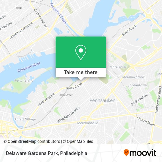 Mapa de Delaware Gardens Park