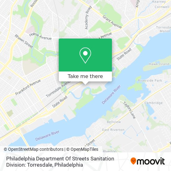 Mapa de Philadelphia Department Of Streets Sanitation Division: Torresdale