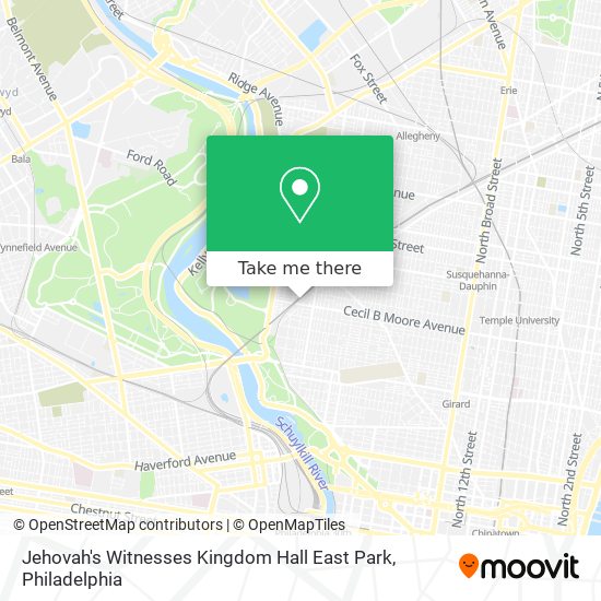 Jehovah's Witnesses Kingdom Hall East Park map