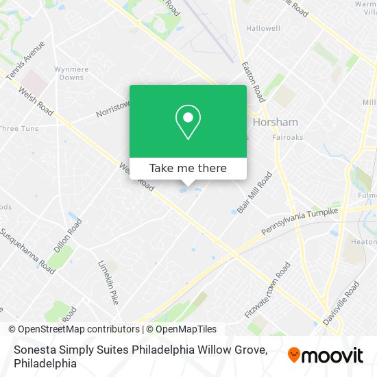 Sonesta Simply Suites Philadelphia Willow Grove map