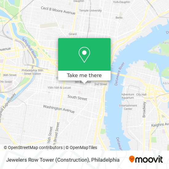 Jewelers Row Tower (Construction) map