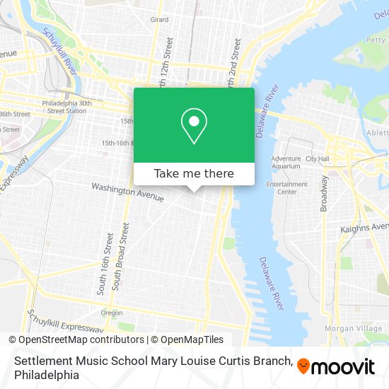 Settlement Music School Mary Louise Curtis Branch map