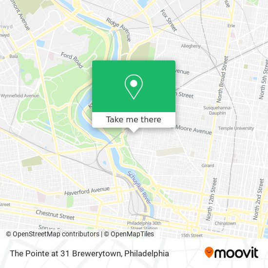 The Pointe at 31 Brewerytown map