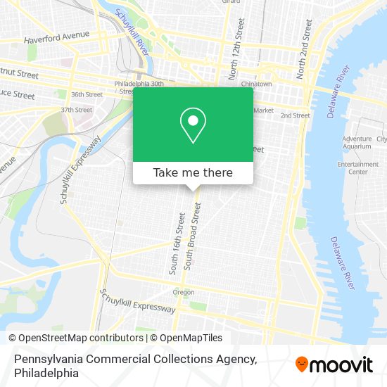 Pennsylvania Commercial Collections Agency map