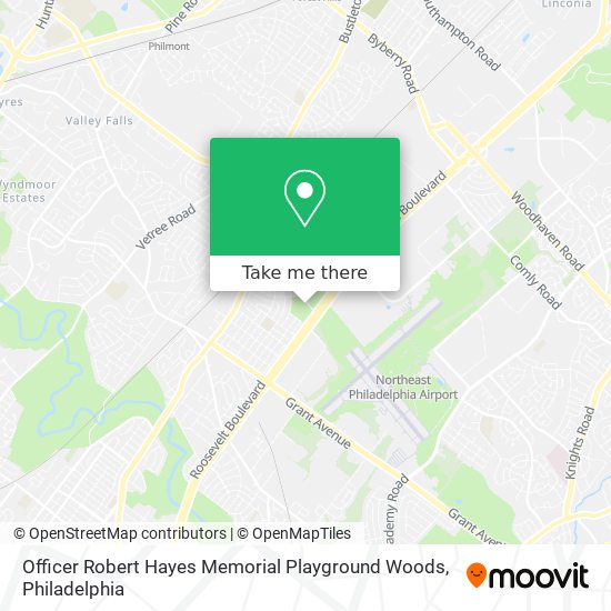 Officer Robert Hayes Memorial Playground Woods map