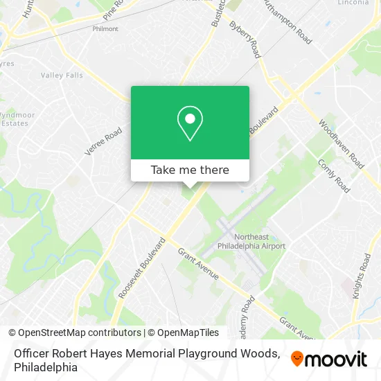Officer Robert Hayes Memorial Playground Woods map