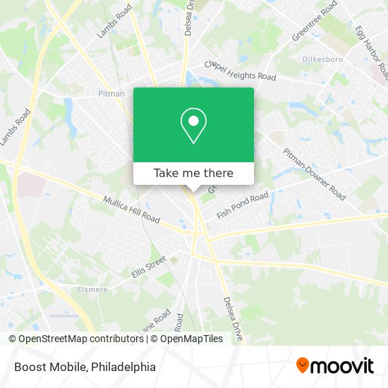 Mapa de Boost Mobile