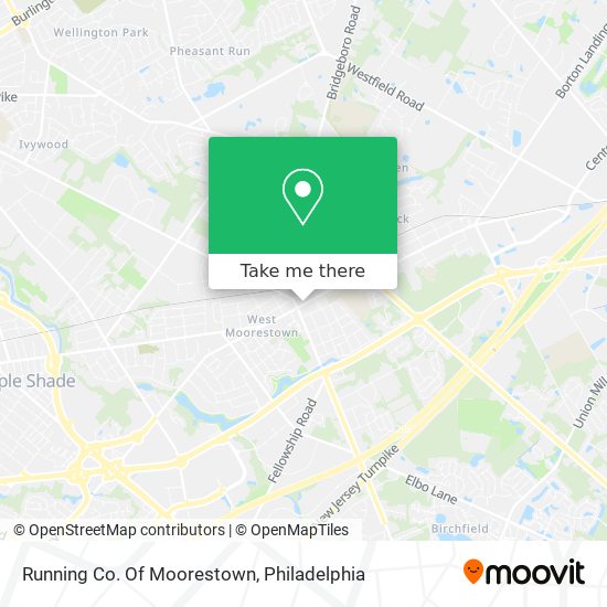 Mapa de Running Co. Of Moorestown