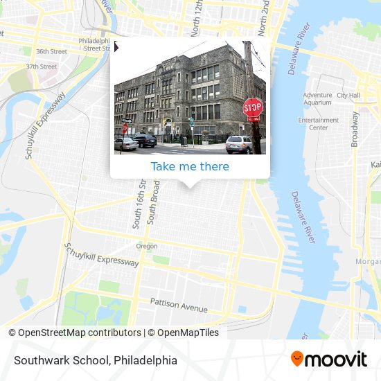 Mapa de Southwark School