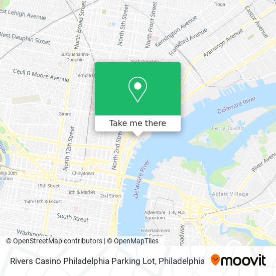 Rivers Casino Philadelphia Parking Lot map
