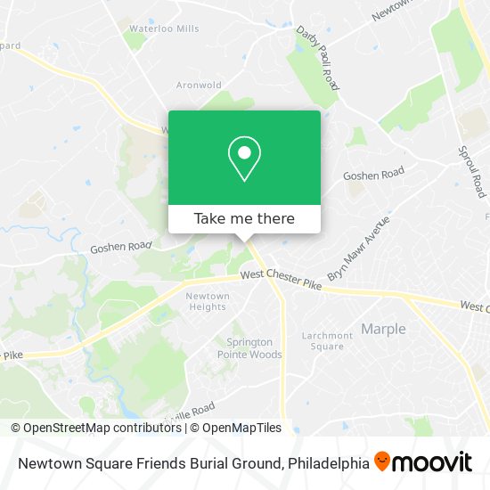 Mapa de Newtown Square Friends Burial Ground