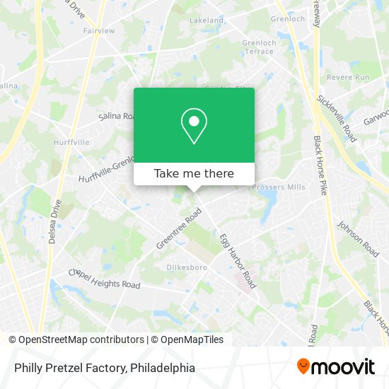 Mapa de Philly Pretzel Factory