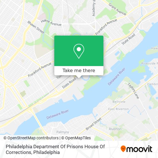 Philadelphia Department Of Prisons House Of Corrections map