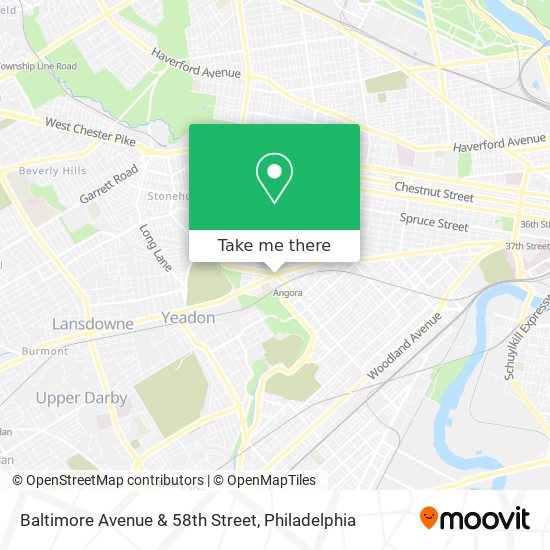Mapa de Baltimore Avenue & 58th Street