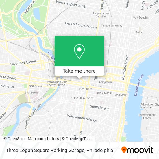 Mapa de Three Logan Square Parking Garage