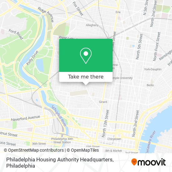 Philadelphia Housing Authority Headquarters map