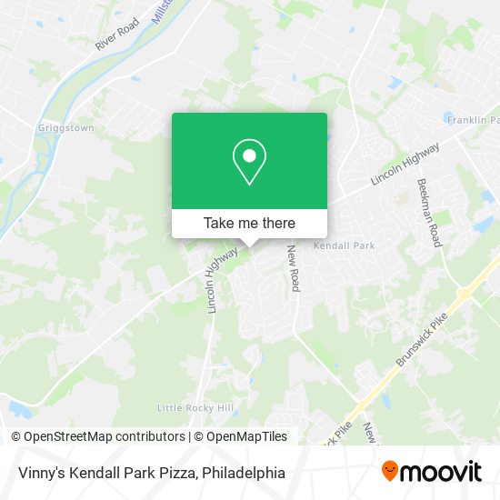 Vinny's Kendall Park Pizza map