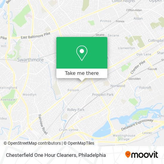 Chesterfield One Hour Cleaners map