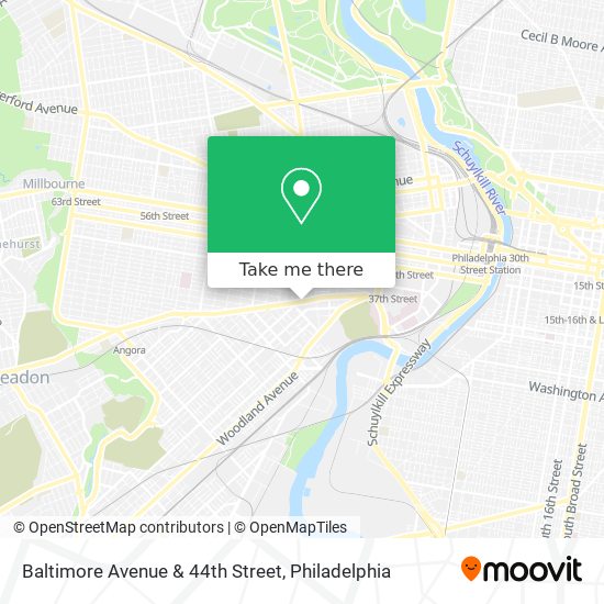Mapa de Baltimore Avenue & 44th Street