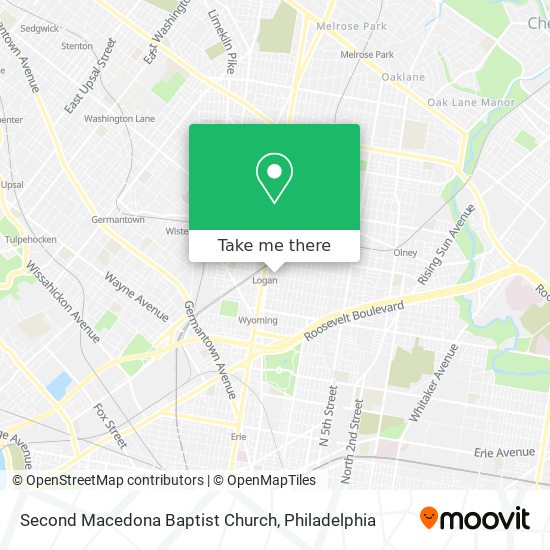 Second Macedona Baptist Church map