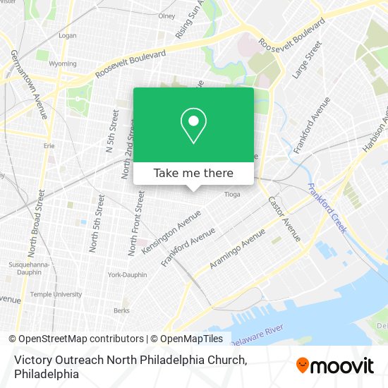 Victory Outreach North Philadelphia Church map