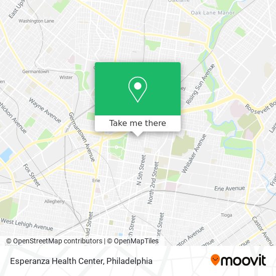 Mapa de Esperanza Health Center