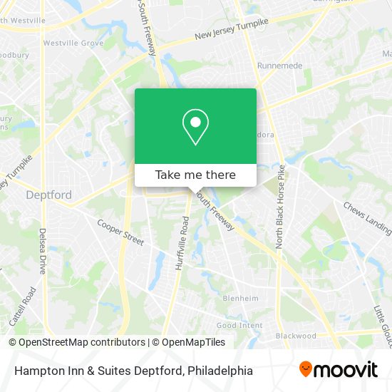 Mapa de Hampton Inn & Suites Deptford